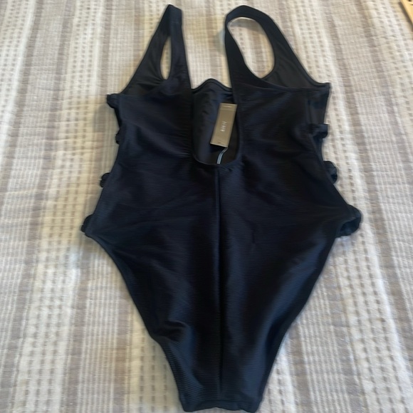JCREW Ribbed side-bow one-piece swimsuit Sz 10 new - Picture 3 of 7